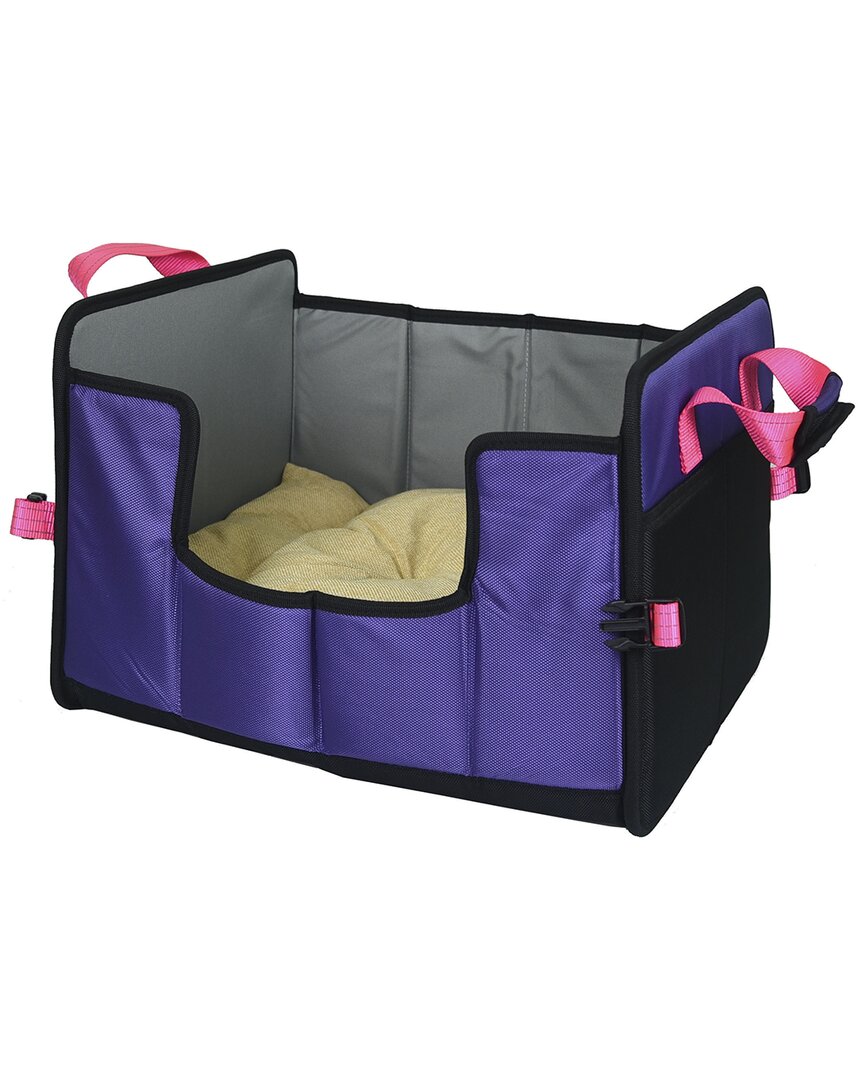 Pet Life Travel-nest Folding Travel Cat & Dog Bed In Purple