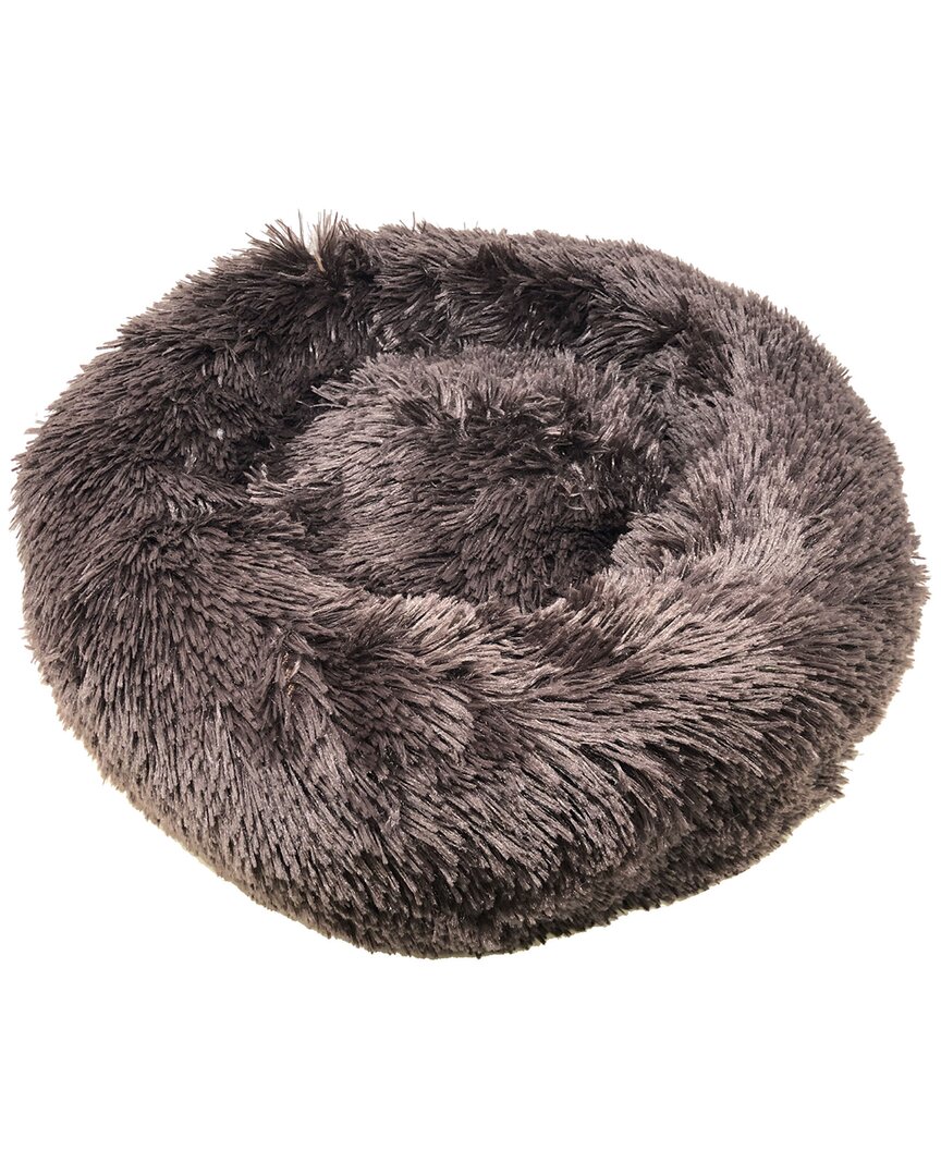 Pet Life Nestled High Grade Plush Soft Round Bed In Brown