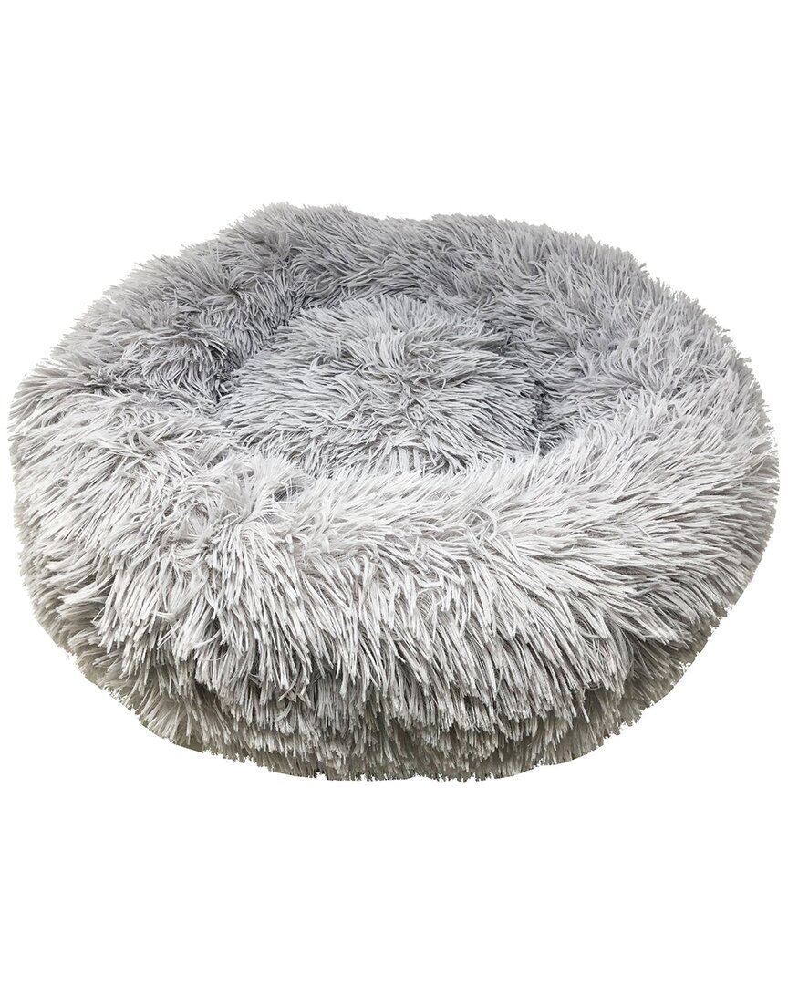 Pet Life Nestler High Grade Plush And Soft Round In Grey