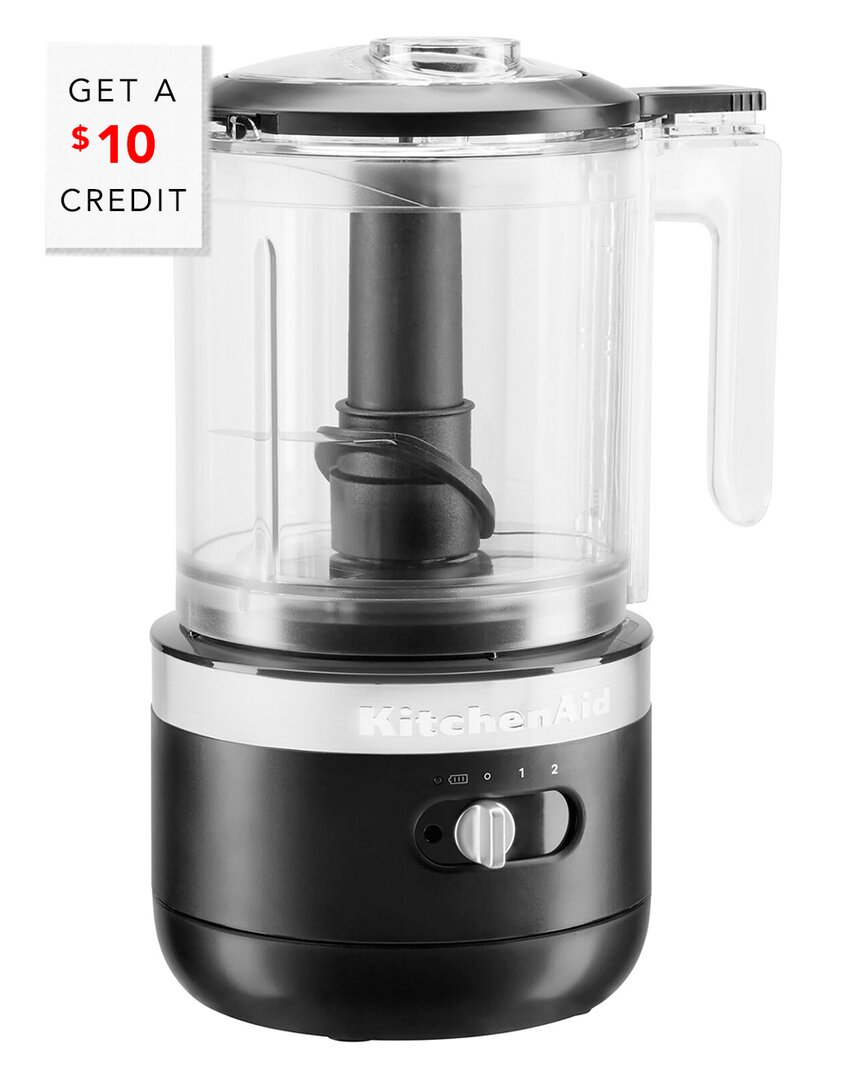 Kitchenaid 5 Cup Cordless Black Food Chopper With $10 Credit