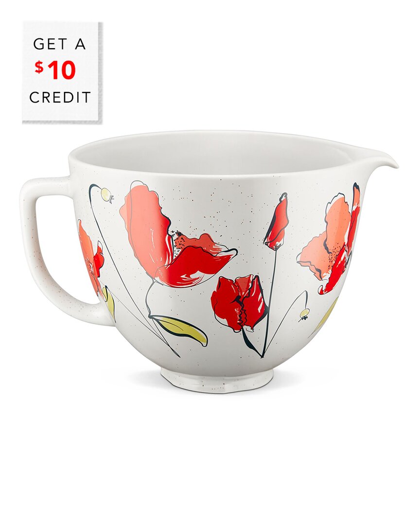 Shop Kitchenaid 5 Qt. Poppy Ceramic Bowl With $10 Credit
