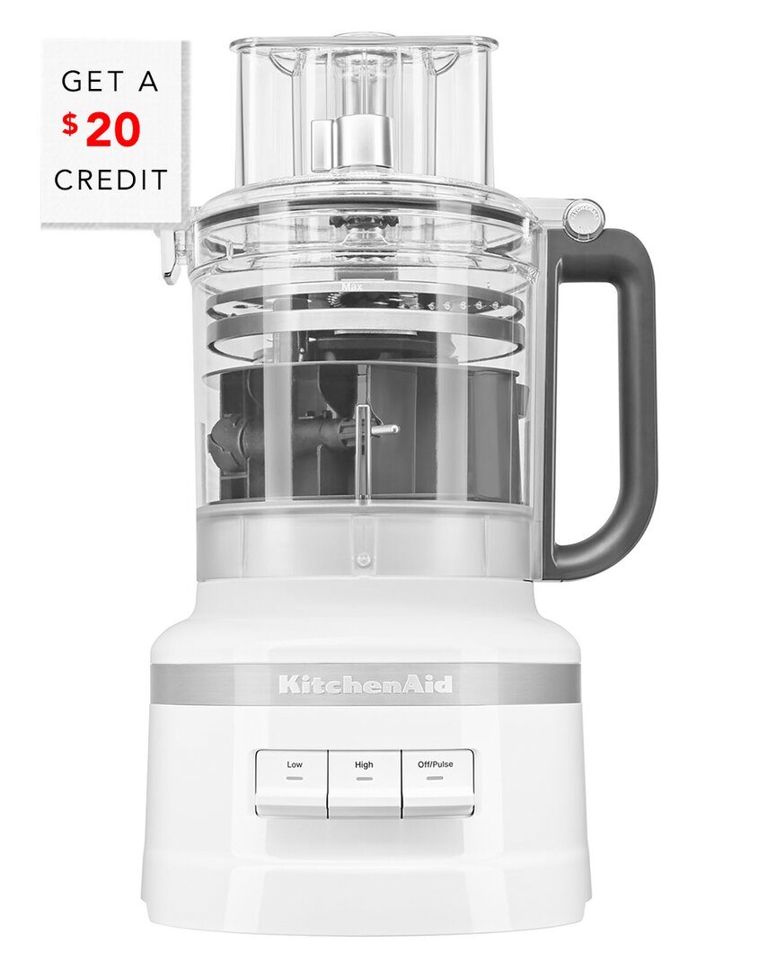 Kitchenaid 13 Cup White Food Processor With Work Bowl With $20 Credit In White
