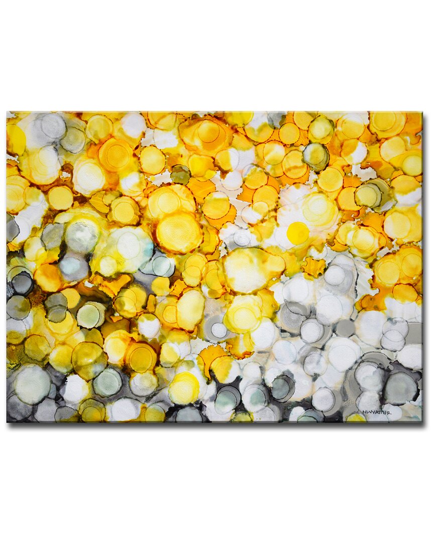 Ready2hangart River Gold Wrapped Canvas Wall Art