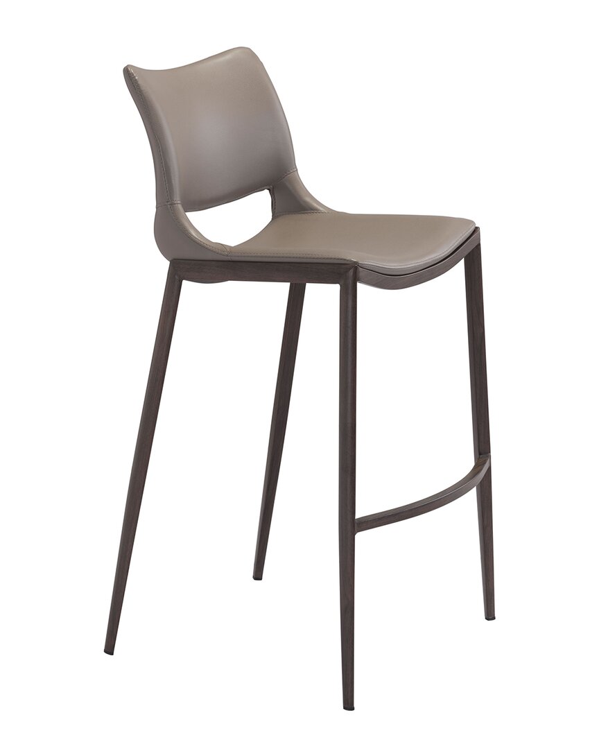 Zuo Modern Ace Bar Chair (set Of 2) In Grey