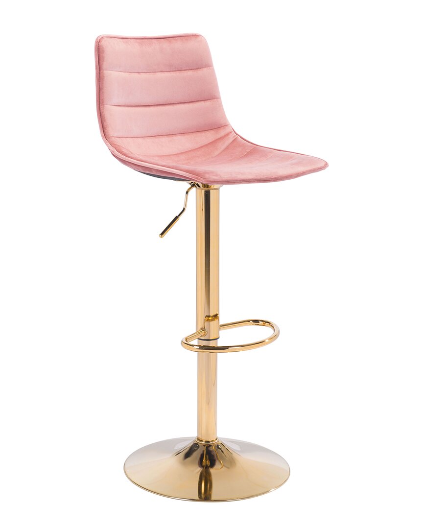 Zuo Modern Prima Bar Chair In Pink
