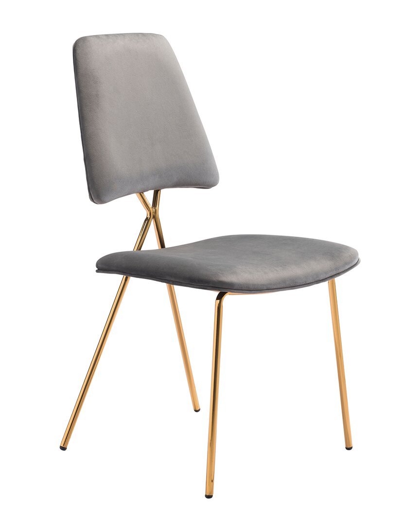 Zuo Modern Chloe Dining Chair (set Of 2) In Grey
