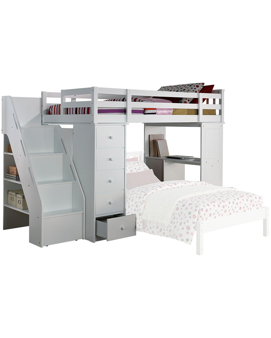 Acme Furniture Freya Loft Bed & Bookcase Ladder