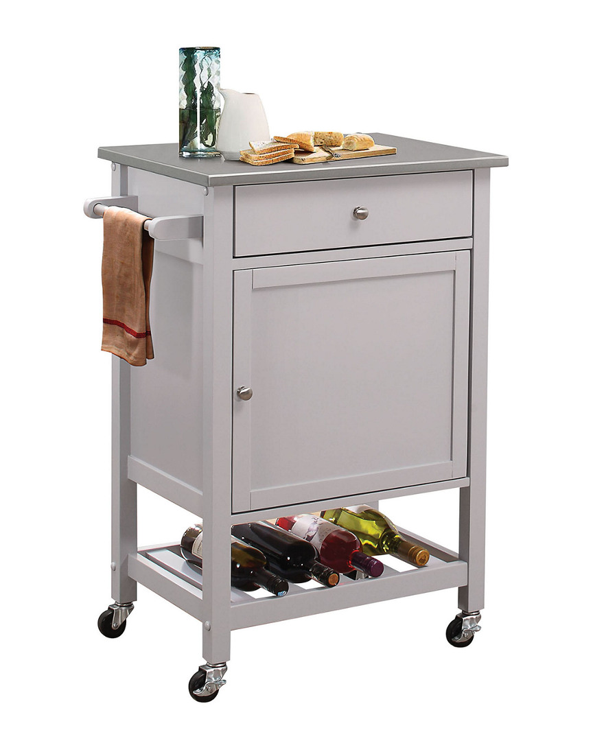 Acme Furniture Hoogzen Kitchen Cart In Gray