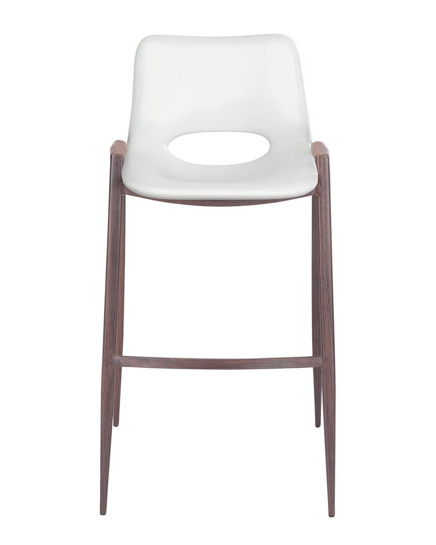 Zuo Modern Desi Bar Chair (set Of 2) In White