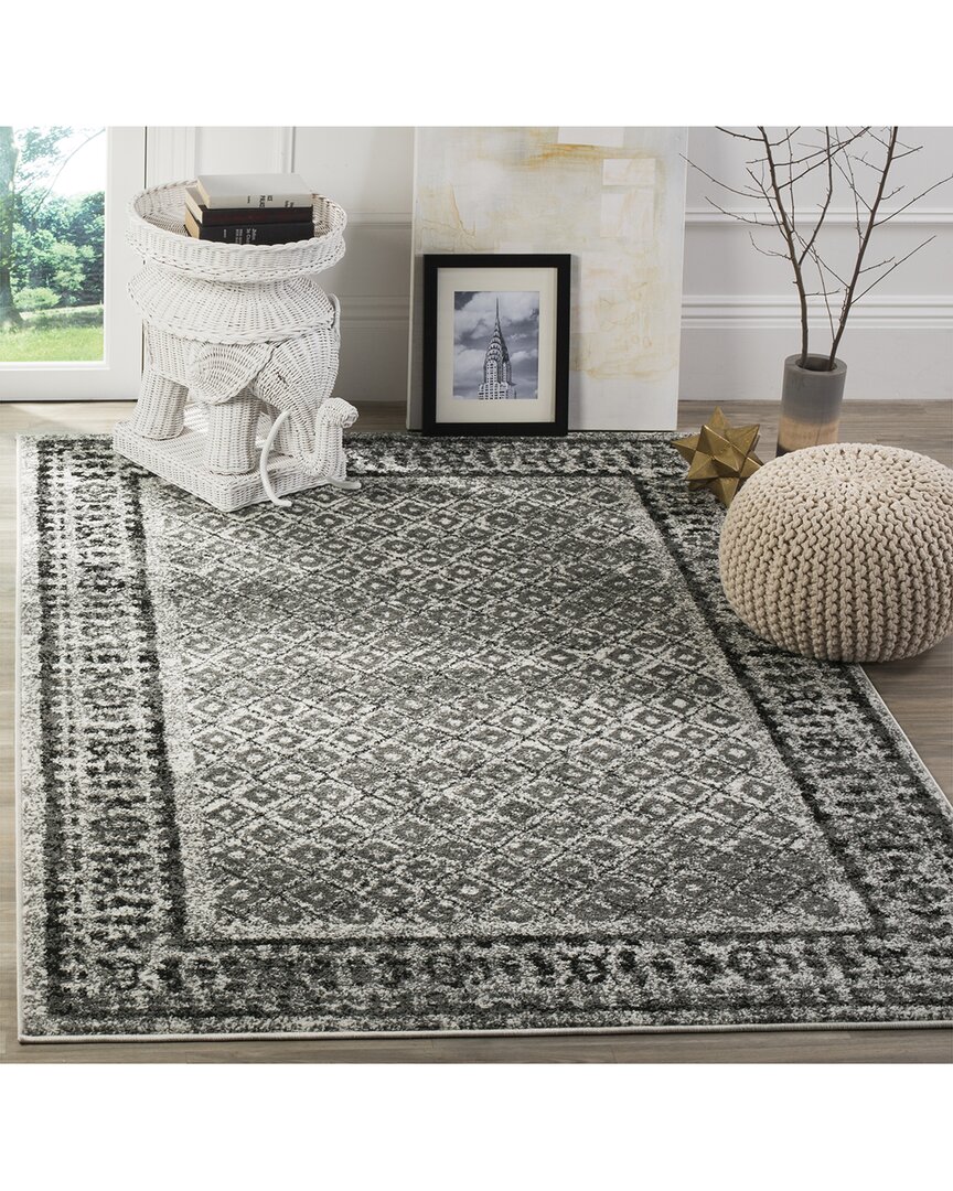Safavieh Adirondack Windthorn Power Loomed Rug Ivory / Silv In Gray