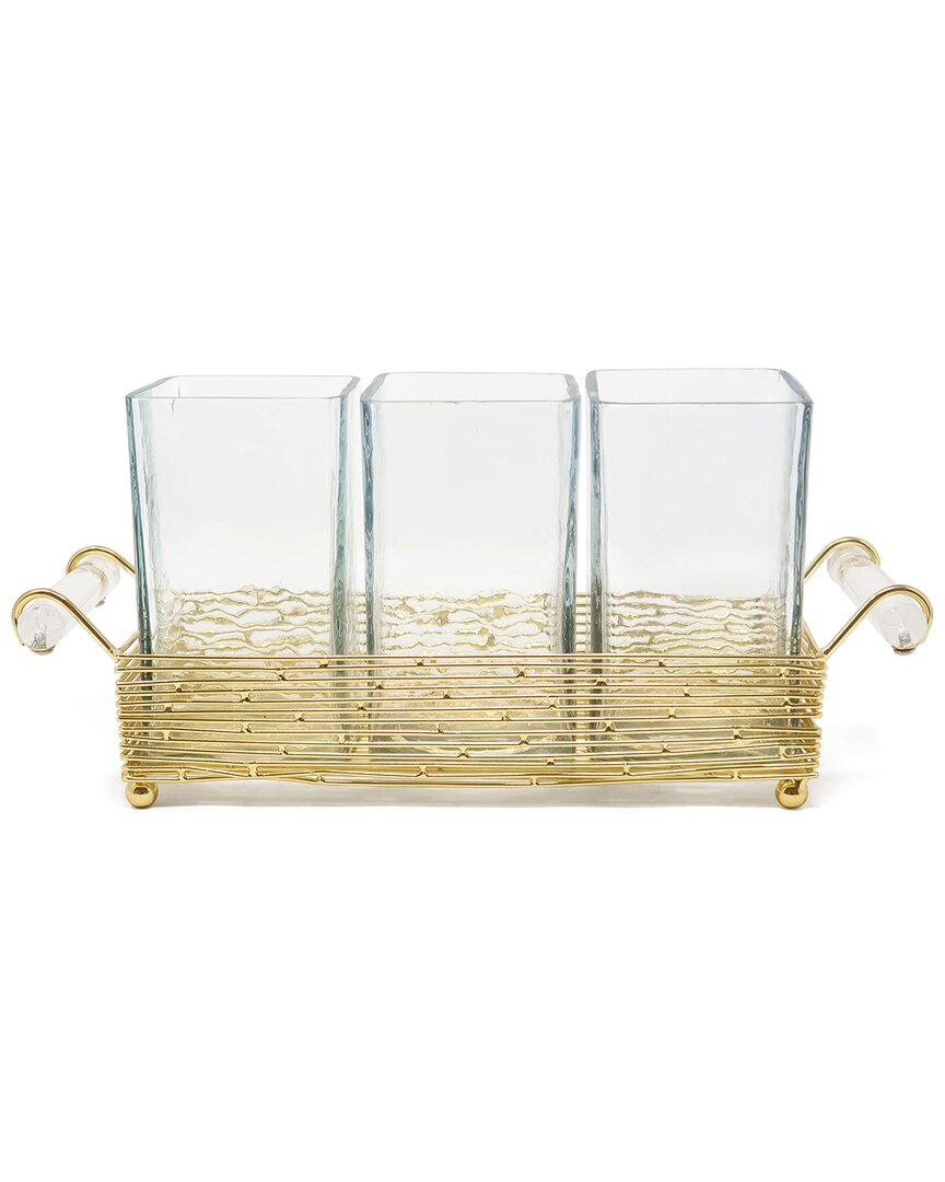 Vivience Cutlery Holder With Stand & Handle
