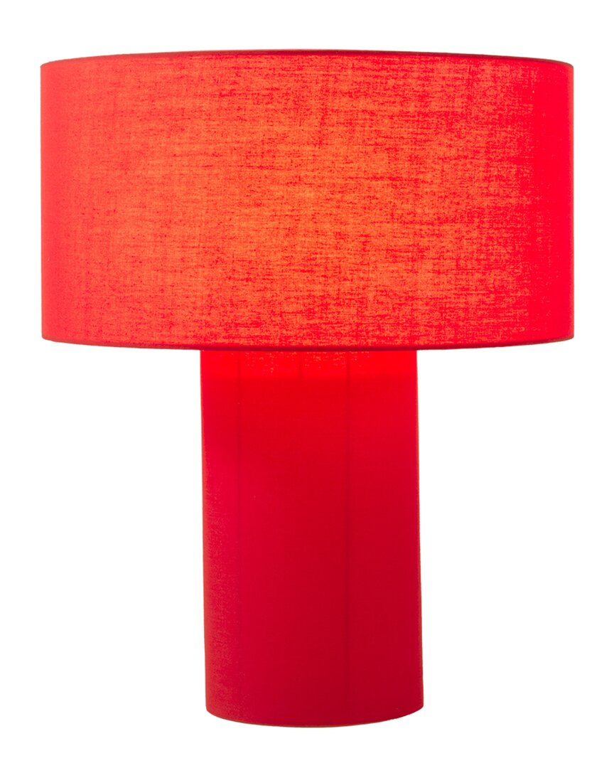 Nova Of California Moonlight Table Lamp With Linen Shade In Red