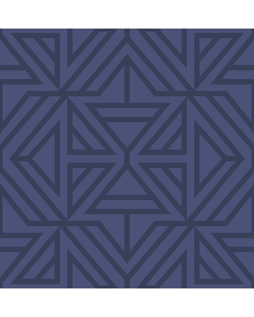 NUWALLPAPER NUWALLPAPER BLUE LINEAR PEEL & STICK WALLPAPER