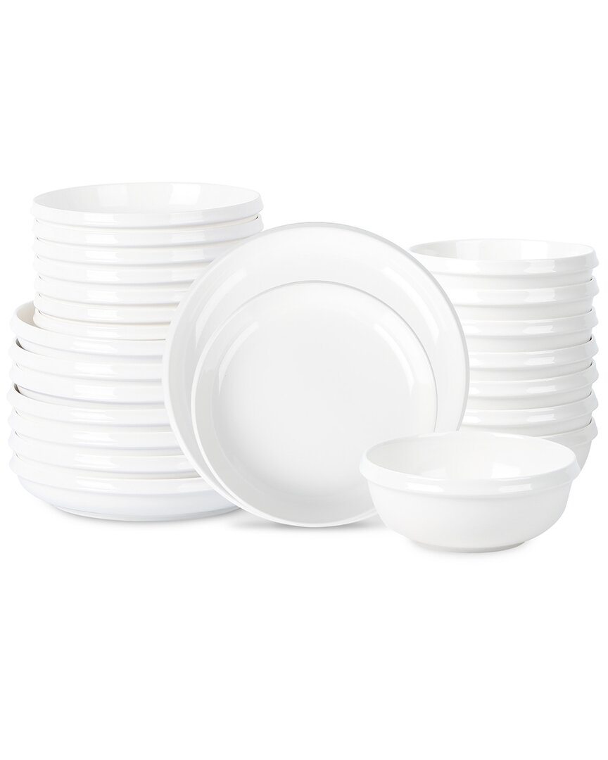 Stone Lain Verso 24pc Dinnerware Set In White