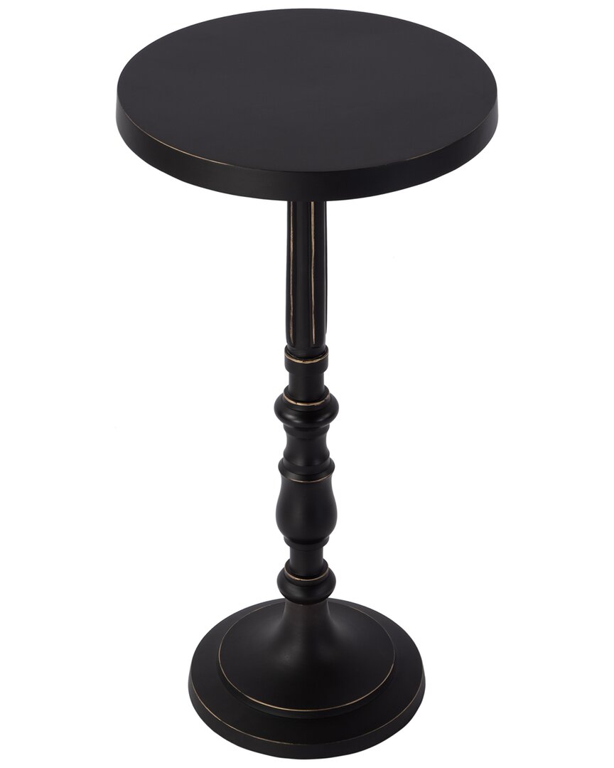 Butler Specialty Company Heidi 12in Round All Metal Pedestal Base End Table In Black
