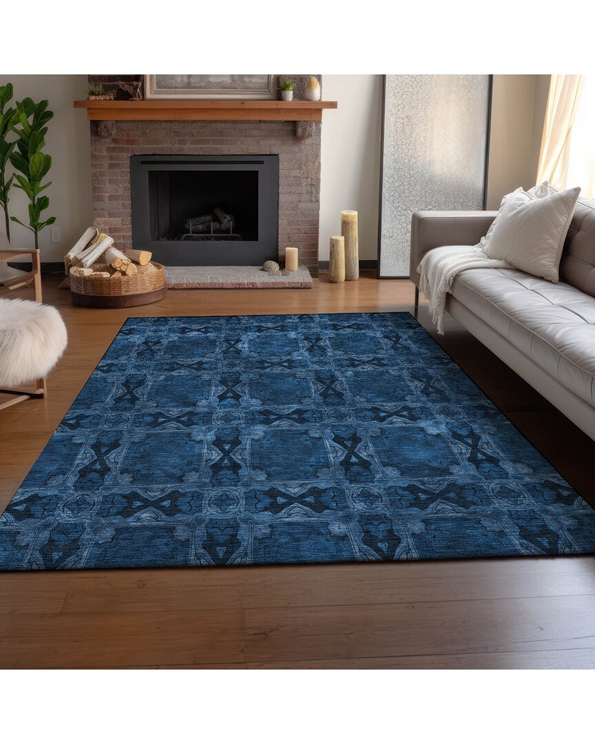 Addison Rugs Premium Washable Area Rug In Blue