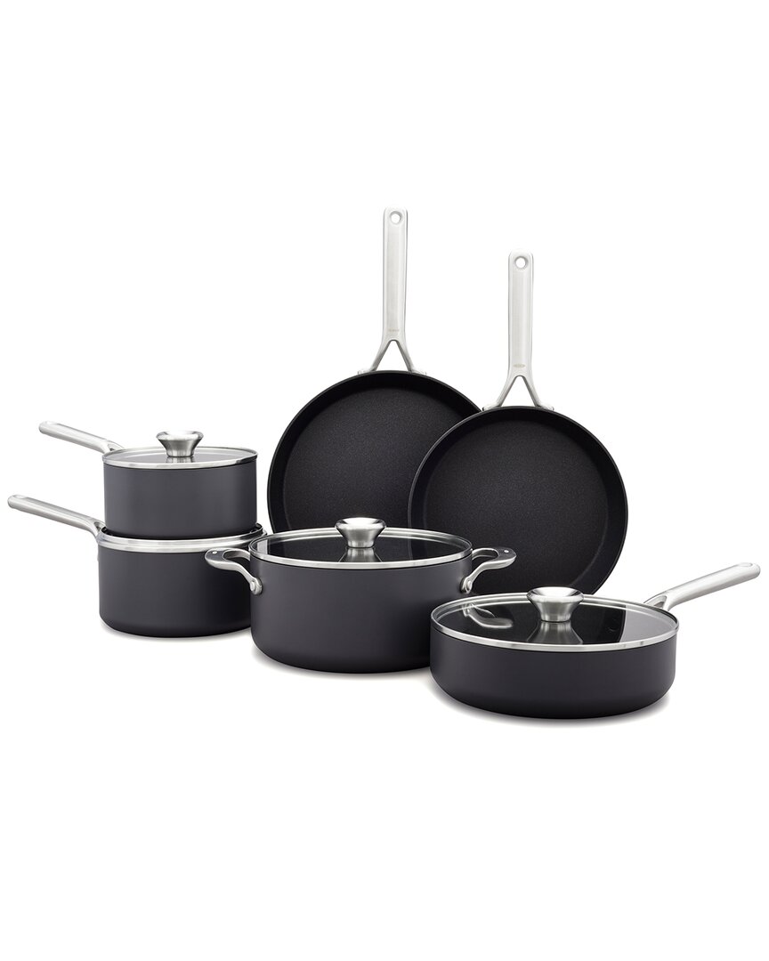 Oxo Pro Ceramic Nonstick 10pc Cookware Set In Black