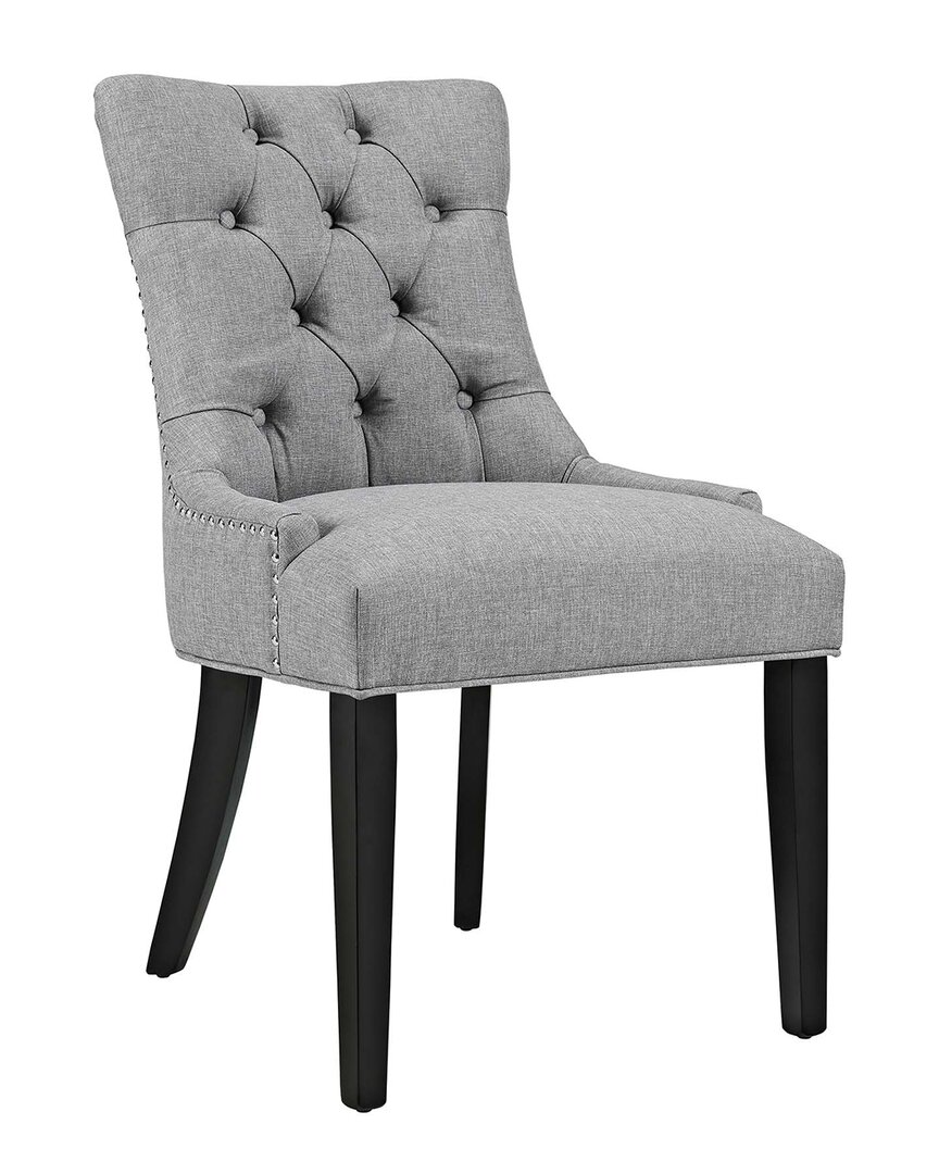 Modway Regent Upholstered Fabric Dining Chair In Light Gray