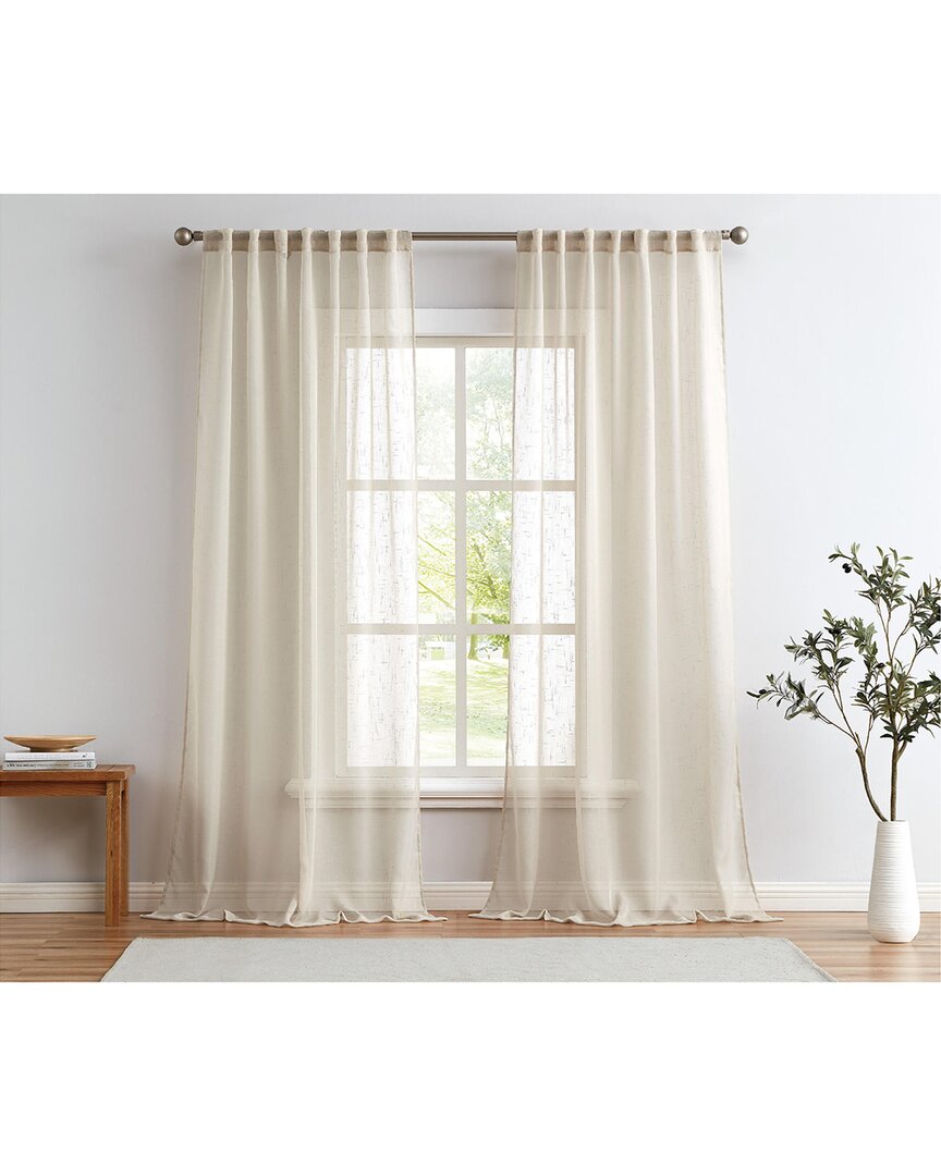 Cannon Sheer Window Panel Pair In Ivory