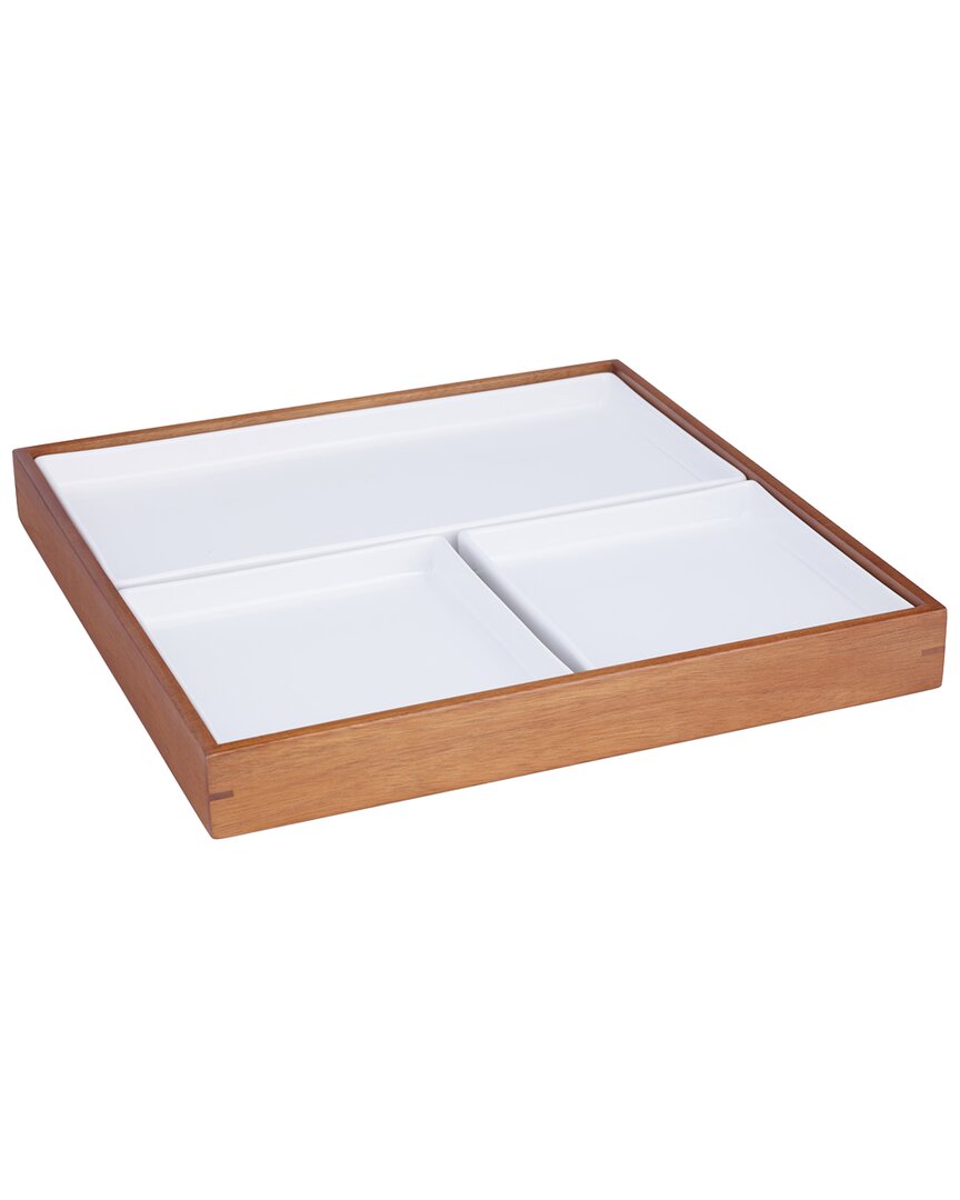 Shop Nambe Nambé Duets Bento Box In Brown