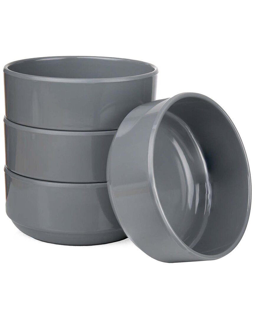 Godinger Set Of 4 Marbella Stacking Melamine Cereal Bowls