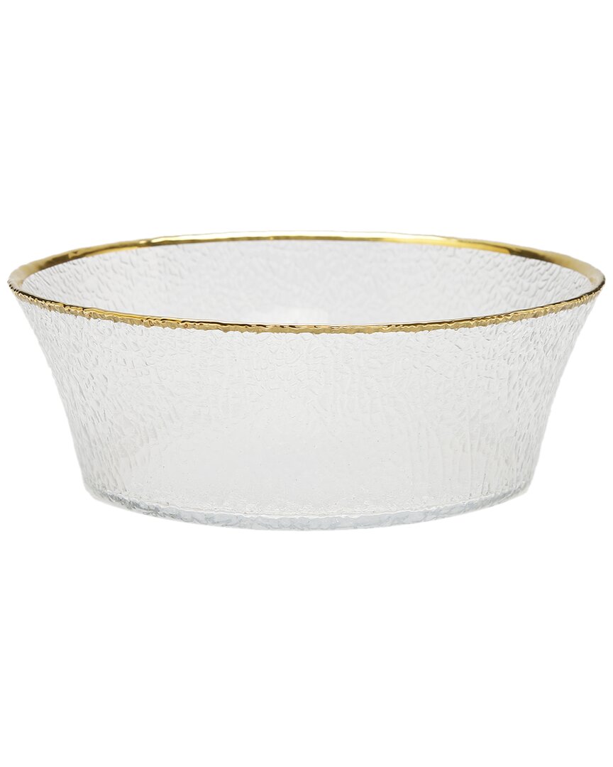 Alice Pazkus Pebbled Glass Bowl In Gold