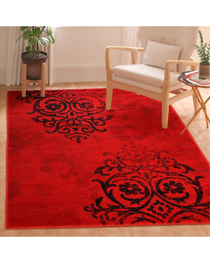 Safavieh Adirondack Wilderidge Power Loomed Rug Red / Black In Red