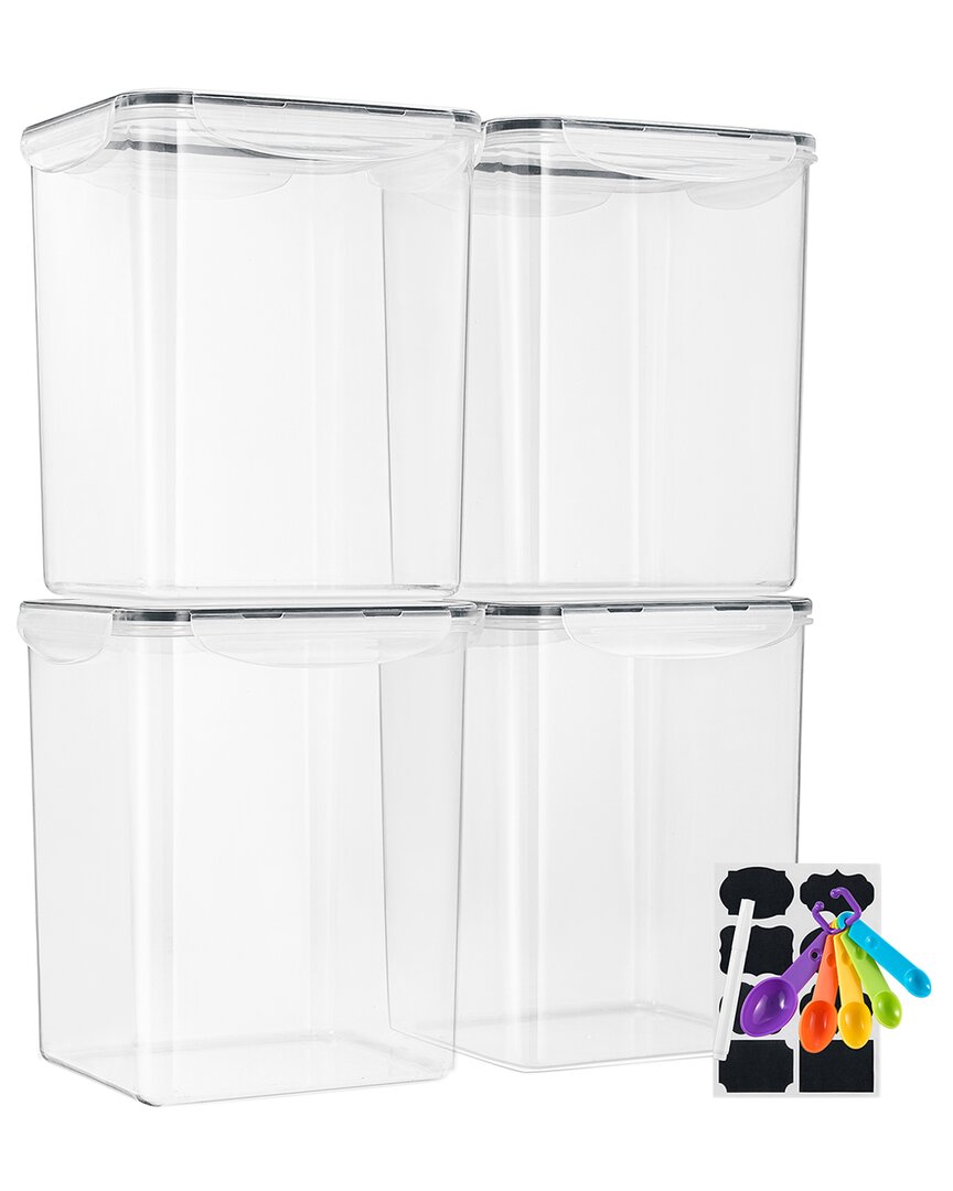 Sorbus Pack Of 4 Airtight Food Storage Containers In Clear