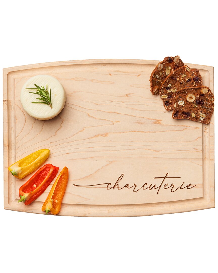 Maple Leaf At Home Charcuterie Script Maple Arched Artisan Board