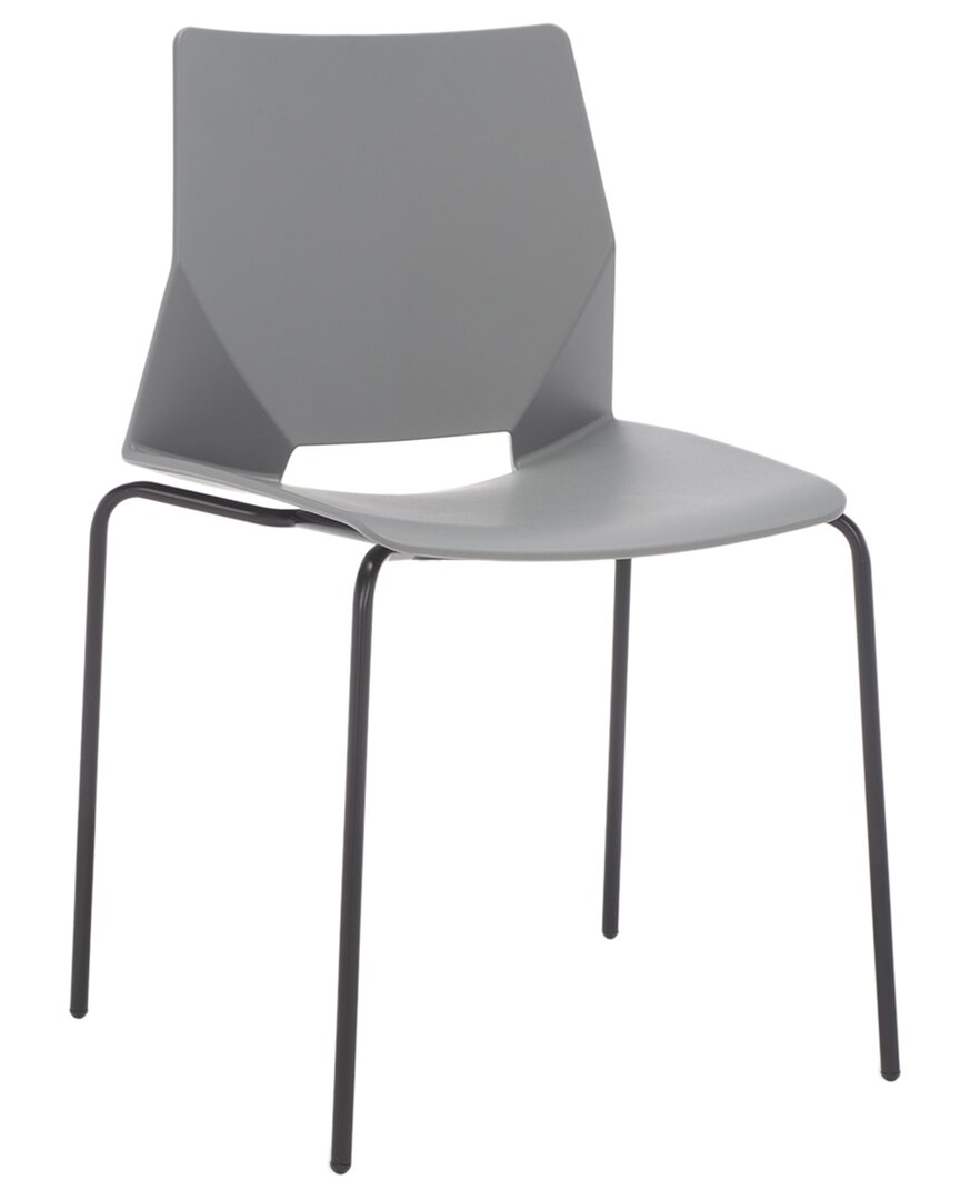 Safavieh Couture Nellie Molded Plastic Dining Chair In Grey