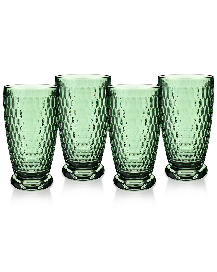 Shop Villeroy & Boch Boston Set Of 4 Colored Tumblers In Green