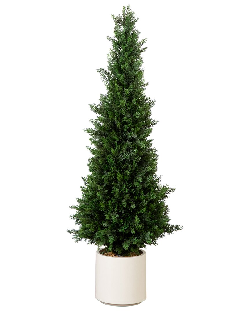 Nearly Natural 3ft. Uv Resistant Artificial Cedar Tree In Decorat