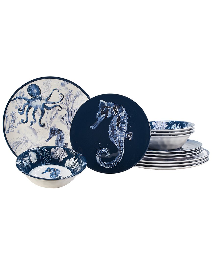 CERTIFIED INTERNATIONAL CERTIFIED INTERNATIONAL SEA LIFE MELAMINE 12 PC DINNERWARE SET