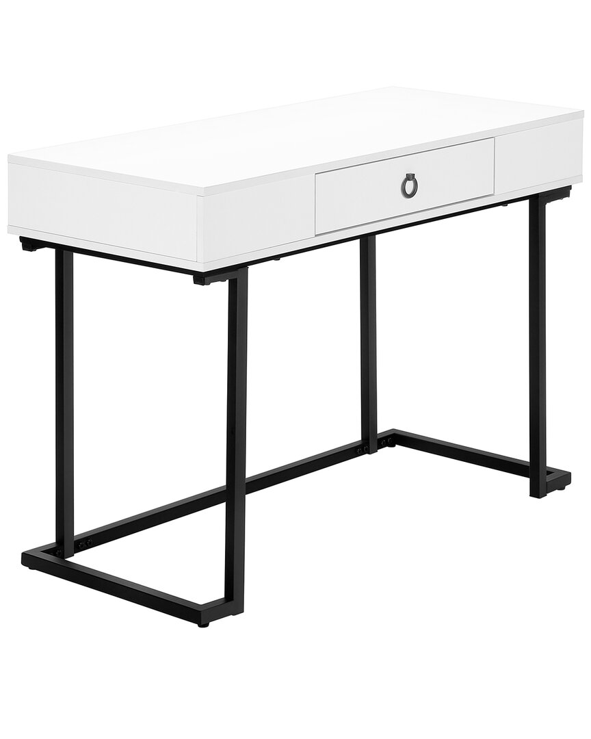 Monarch Specialties Computer Desk - 1 Storage Drawer In White
