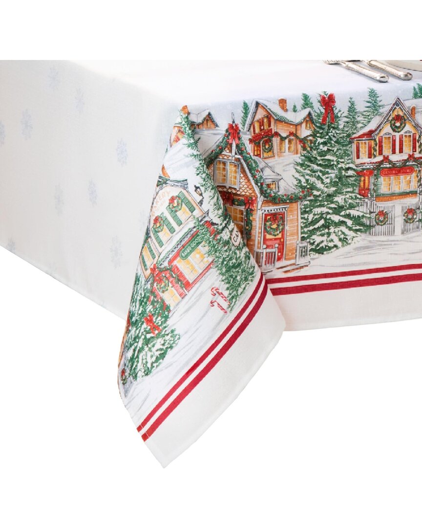 Elrene Home Fashions Storybook Christmas Village Holiday Tablecloth In Multi