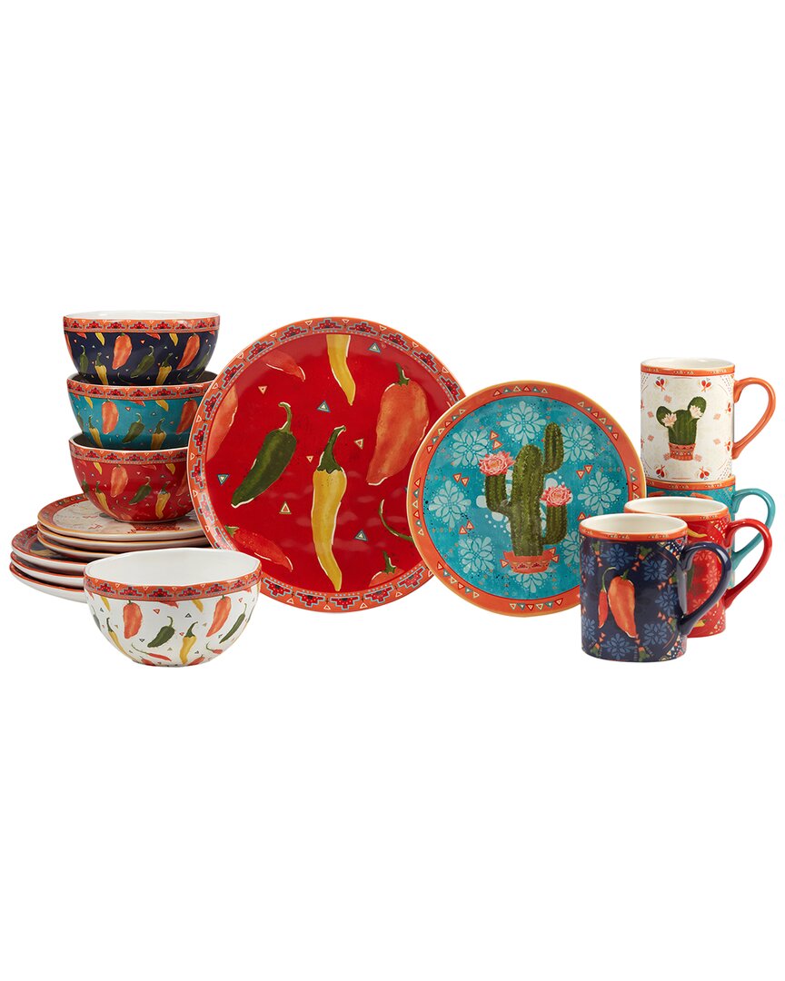 Certified International Sierra 16pc Dinnerware Set In Multi