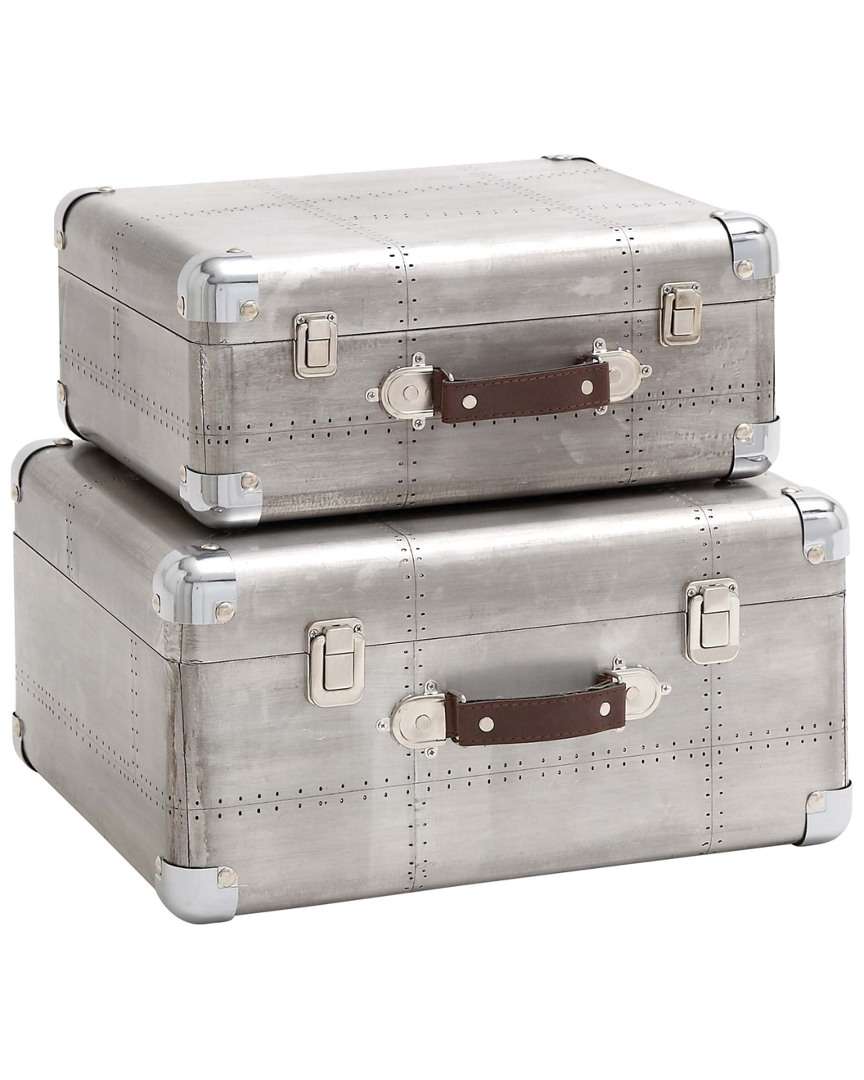 Peyton Lane Set Of 2 Wood & Aluminum Cases