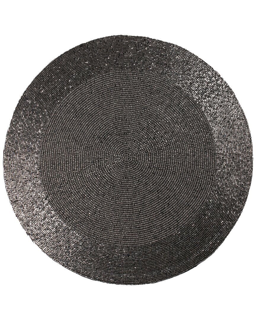 Tiramisu Jewel Beaded Placemat In Gunmetal