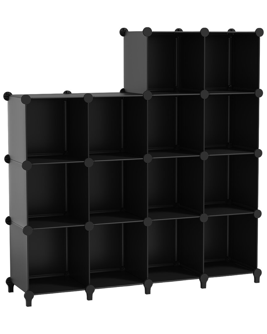 Sorbus Set Of 14 Cube Storage Organizers In Black