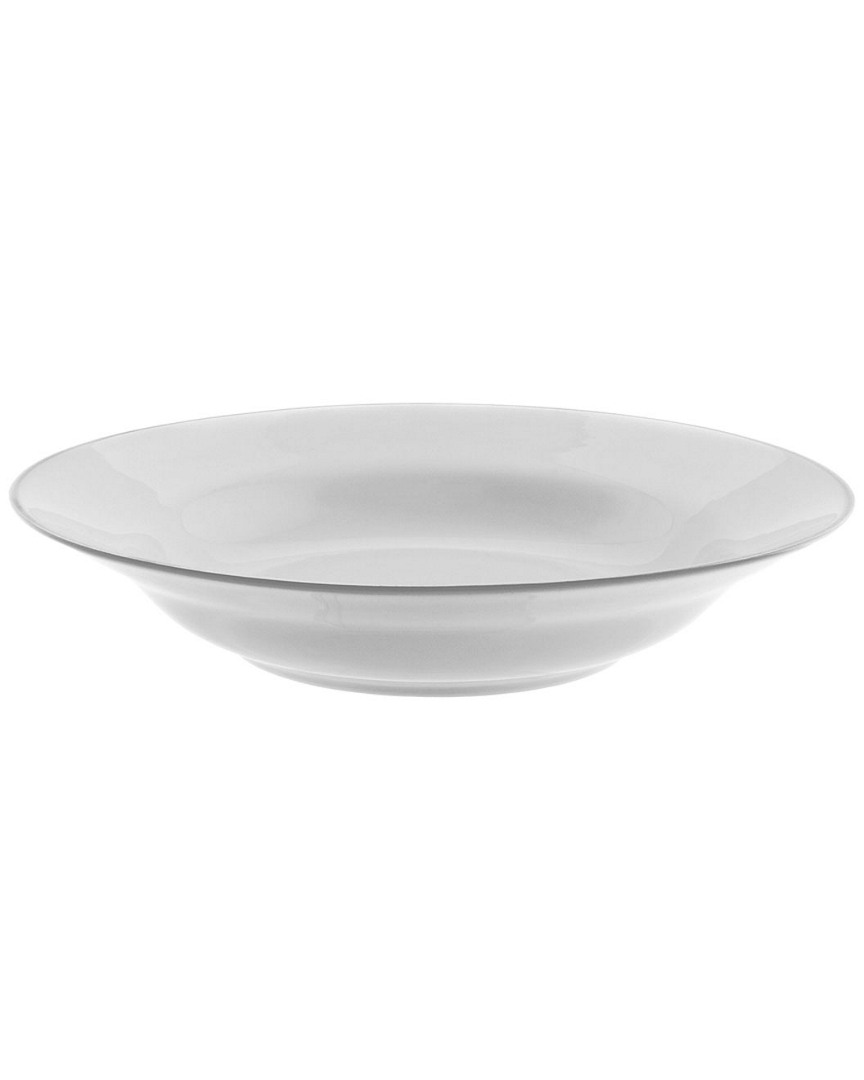 TEN STRAWBERRY STREET 10 STRAWBERRY STREET SET OF SIX SILVER LINE RIM SOUP BOWLS