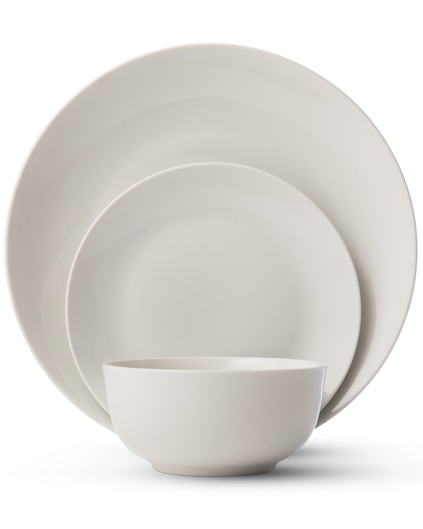 Godinger Jasmine 12pc Dinnerware Set, Service For 4 In White