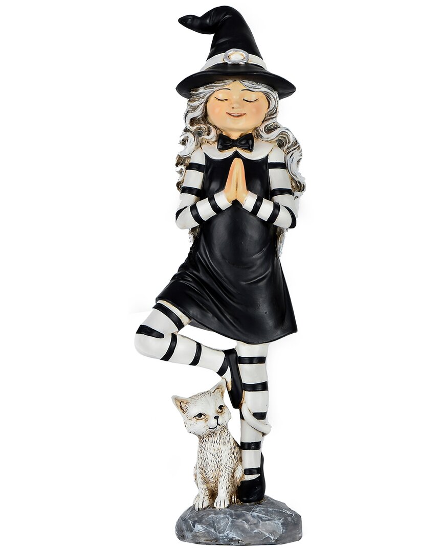National Tree Company 9 Yoga Pose Witch Tabletop Decor In Black