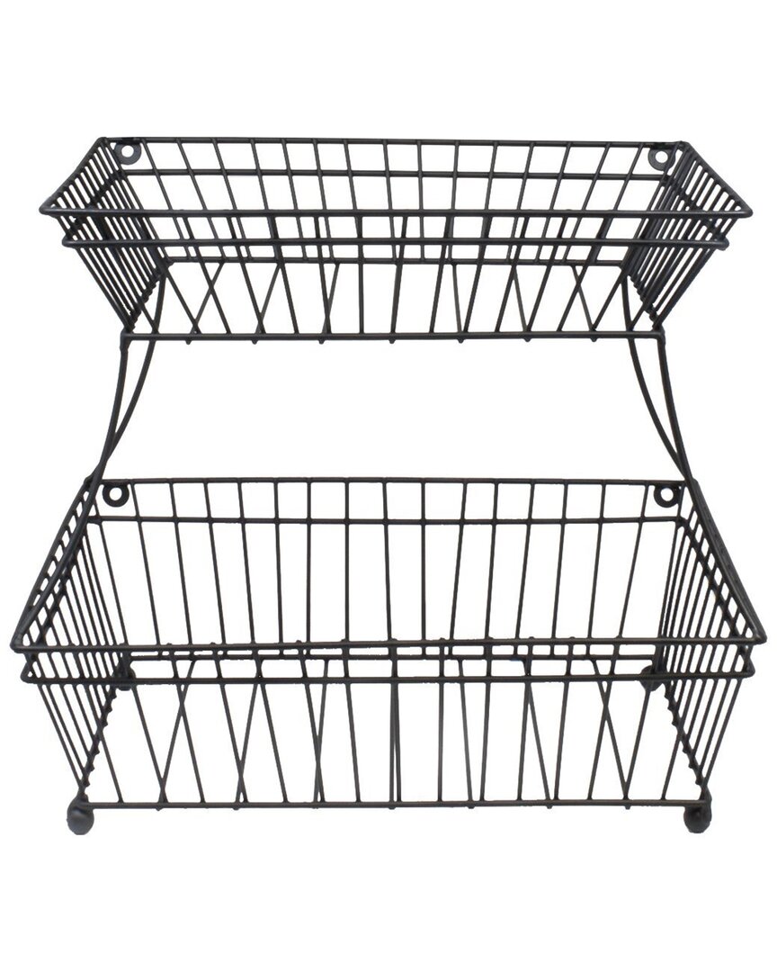 Sorbus 2 Tier Metal Bread Basket In Nocolor
