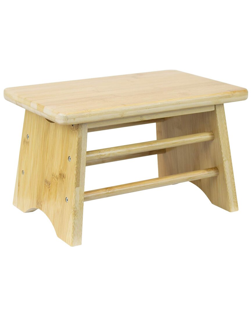 Sorbus Bamboo Step Stool In Clear