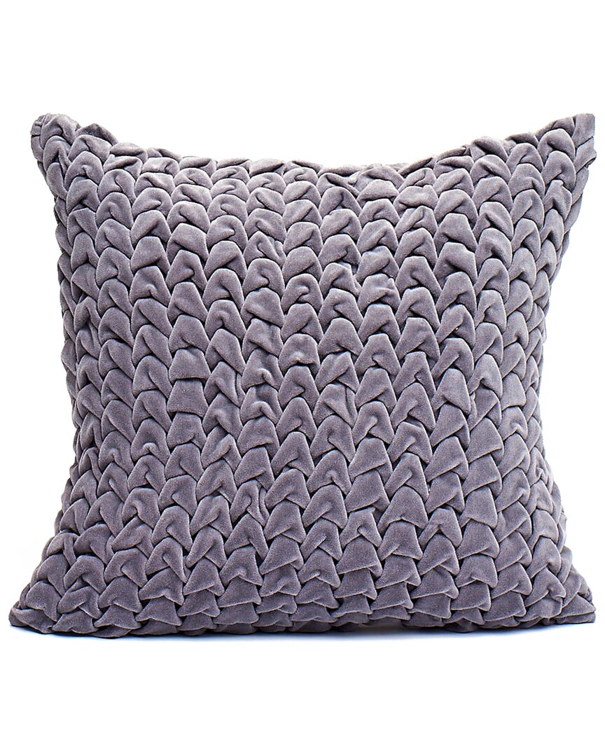 Harkaari Dark Grey Hat Smocked Design Throw Pillow