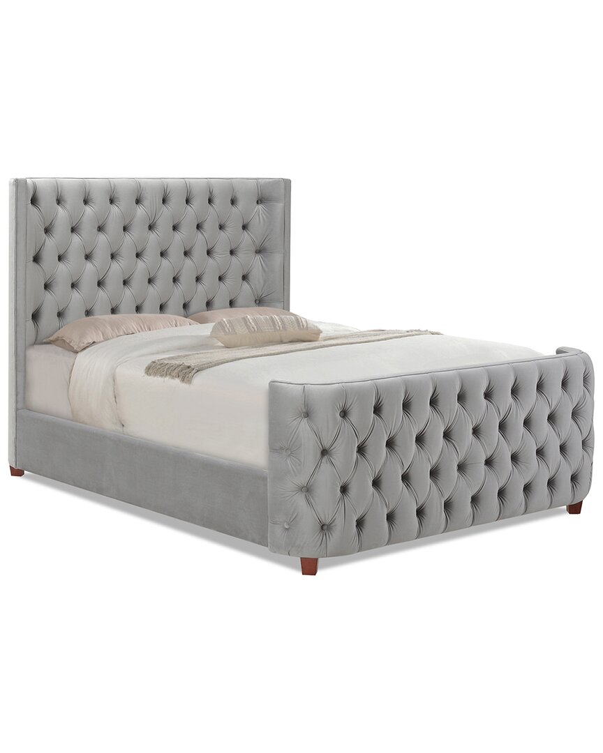 Jennifer Taylor Home Brooklyn Queen Tufted Panel Bed Headboard And Footboard  Set In Opal