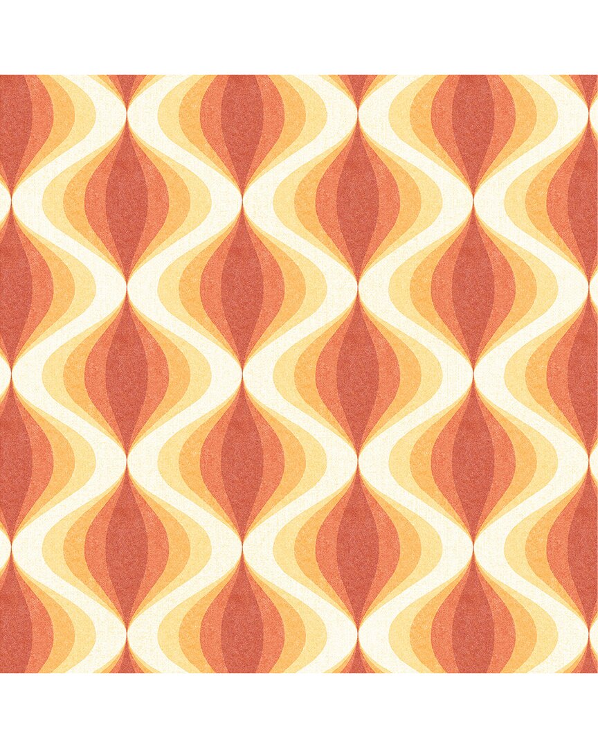 Manhattan Comfort Wallpaper In Orange