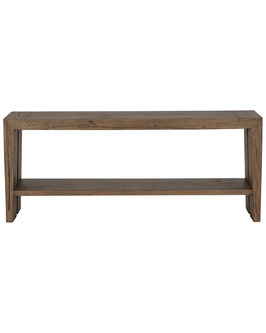 Classic Home Troy Modern Wood Console Table In Brown