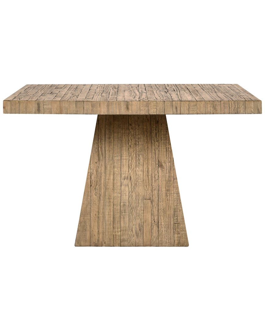 Classic Home Mon A 48in Reclaimed Pine Wood Square Dining Table In Brown