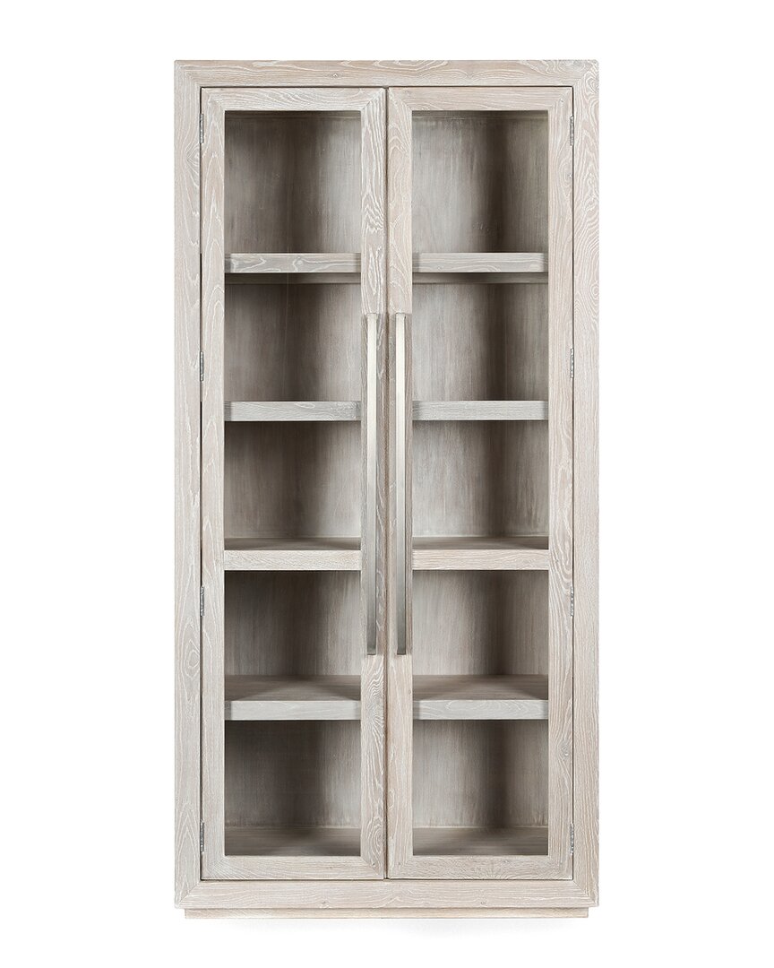 Classic Home Bradley 91in Tall Solid Oak Wood Cabinet In White